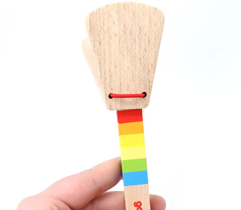 Tout Pour le Jeu Castagnette bois avec manche 15 cm - musique