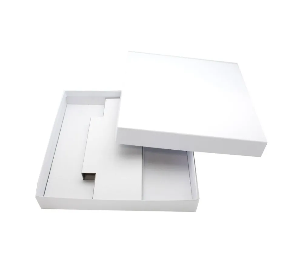 Tout Pour le Jeu C2C Boite carré avec cale - 260 x 260 x 43 mm - blanc avec sabot intérieur