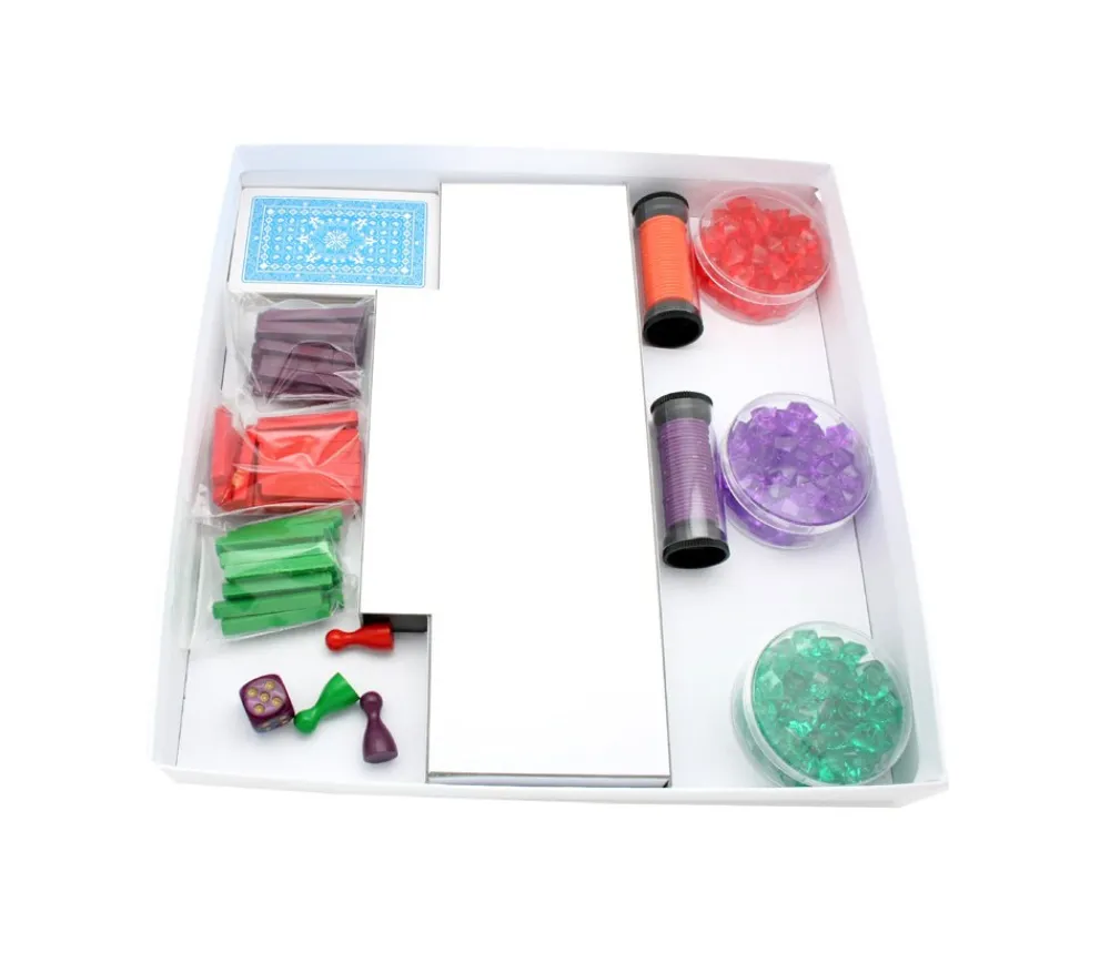 Tout Pour le Jeu C2C Boite carré avec cale - 260 x 260 x 43 mm - blanc avec sabot intérieur