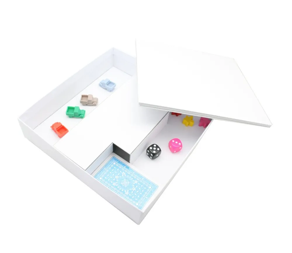 Tout Pour le Jeu C1C Boite jeu carré avec cale 220 x 220 x 48 mm blanche à personnaliser