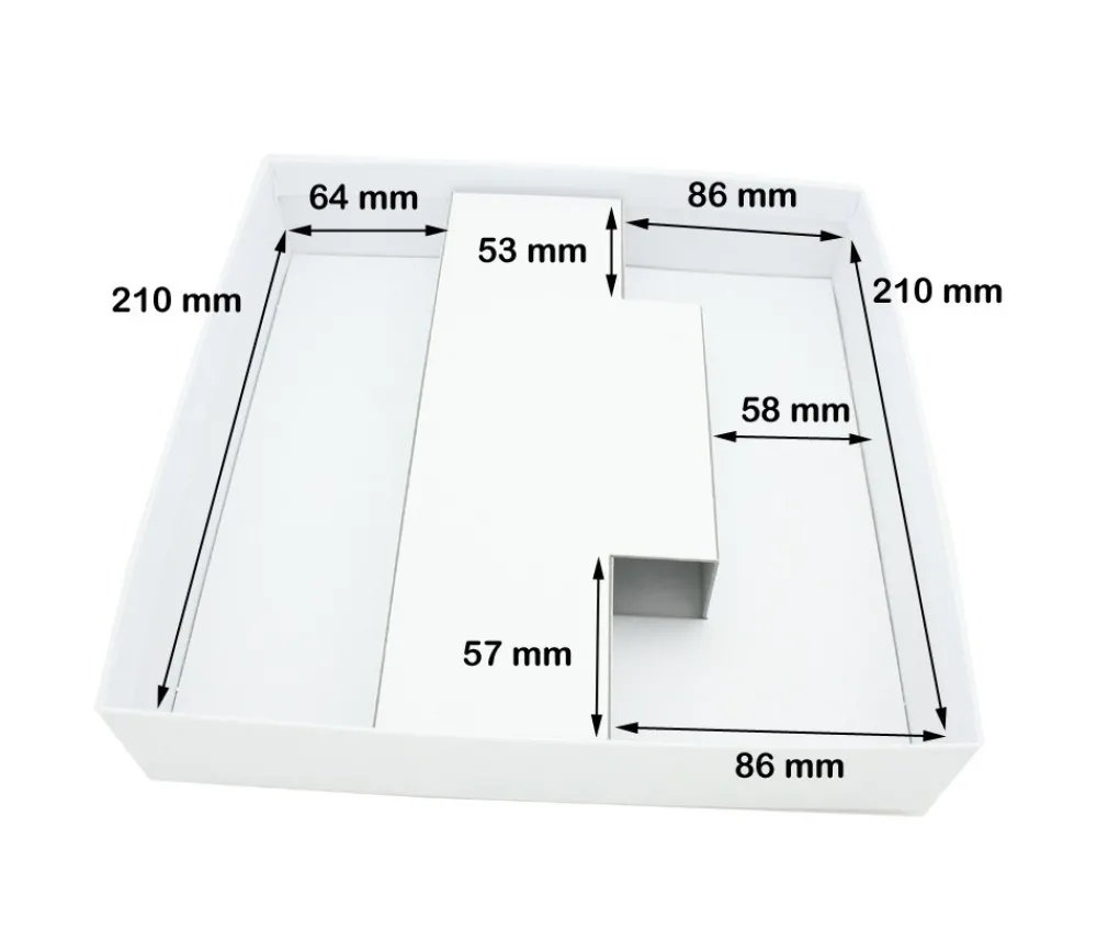 Tout Pour le Jeu C1C Boite jeu carré avec cale 220 x 220 x 48 mm blanche à personnaliser