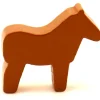 Tout Pour le Jeu Cheval 4 pattes dodu pion marron bois 25x28x10 mm
