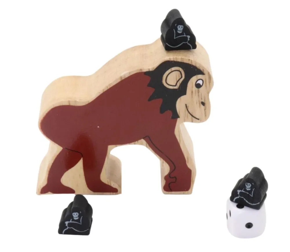 Tout Pour le Jeu Chimpanzé singe en bois 8 x 7.5 x 2.4 cm