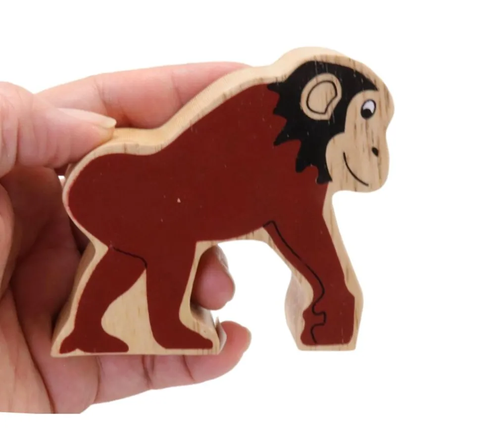 Tout Pour le Jeu Chimpanzé singe en bois 8 x 7.5 x 2.4 cm