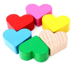 Tout Pour le Jeu Coeur en bois pion de 2 x 1.7 cm à l'unité