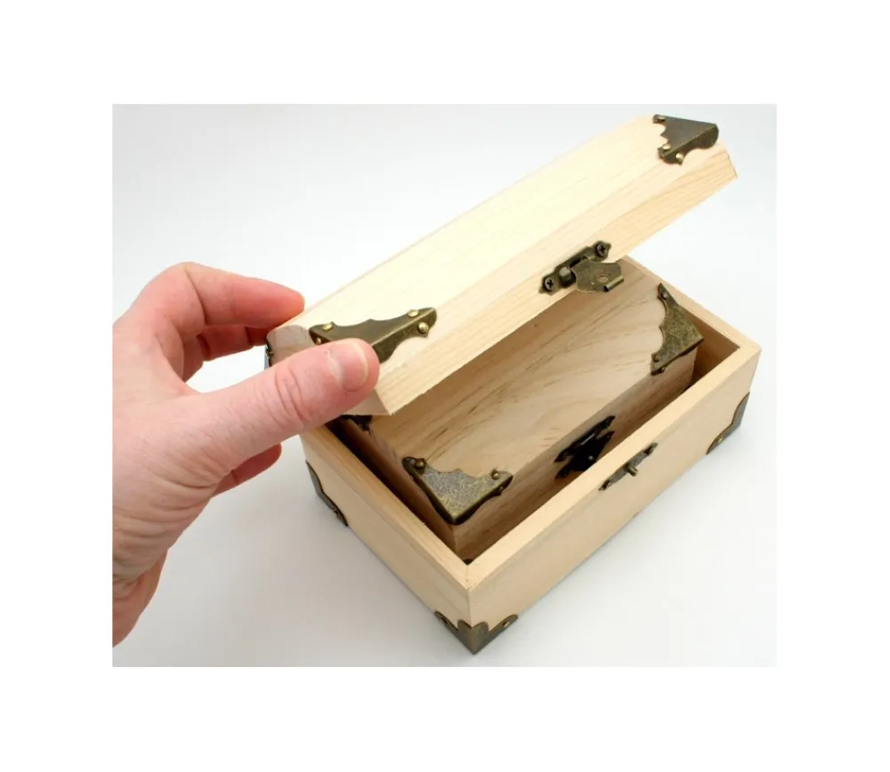 Tout Pour le Jeu Coffre au trésor naturel 18 x 12.5 x 10 cm pirate