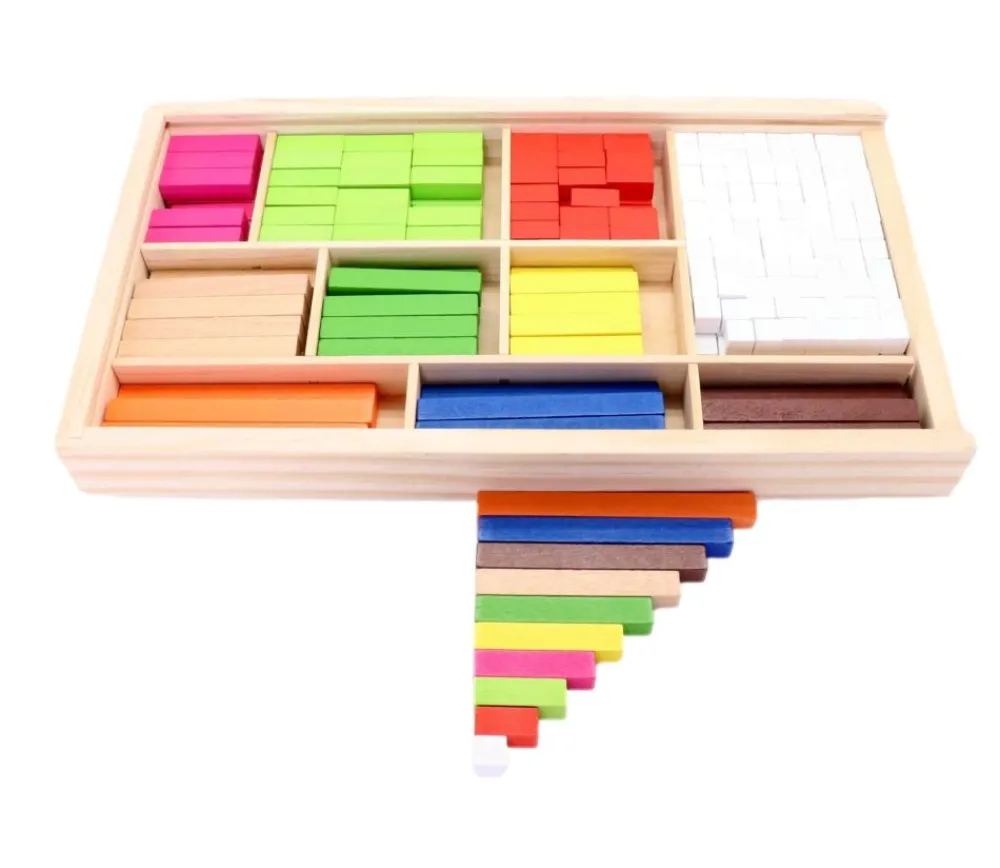 Tout Pour le Jeu Coffret 308 cubes et batonnets bois calcul et jeux - complément 10 - cuisenaire
