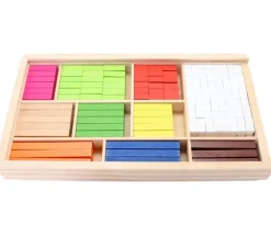 Tout Pour le Jeu Coffret 308 cubes et batonnets bois calcul et jeux - complément 10 - cuisenaire