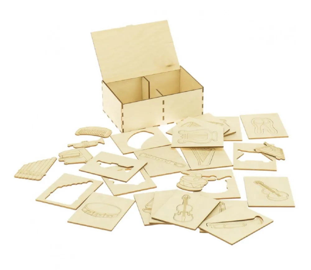 Tout Pour le Jeu Coffret 20 Instruments de musique en bois jeu
