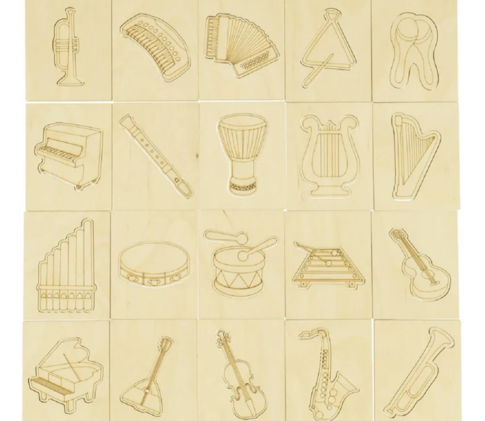 Tout Pour le Jeu Coffret 20 Instruments de musique en bois jeu