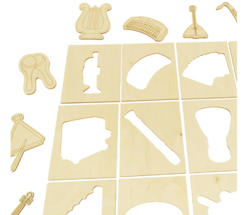 Tout Pour le Jeu Coffret 20 Instruments de musique en bois jeu