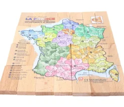 Tout Pour le Jeu Coffret 2 jeux : dominos et carte de France en bois