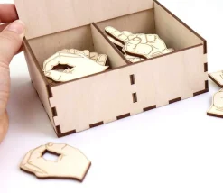 Tout Pour le Jeu Coffret 22 Mains bois pour exercices Praxis pose kinétique