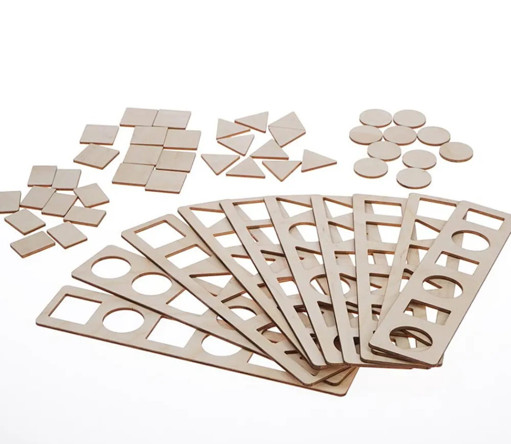 Tout Pour le Jeu Coffret 10 puzzles et 40 formes géométriques bois