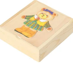 Tout Pour le Jeu Coffret 6 puzzles ours en bois à habiller avec émotion
