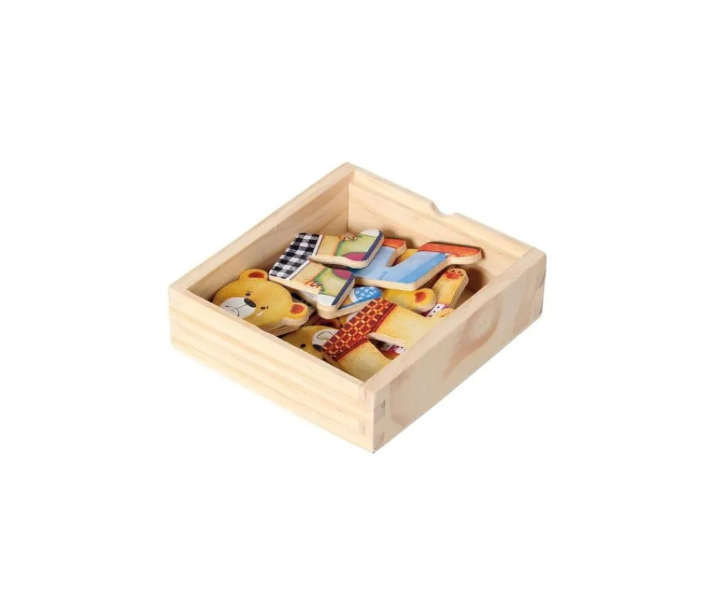Tout Pour le Jeu Coffret 6 puzzles ours en bois à habiller avec émotion