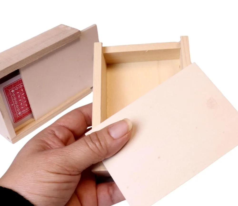 Tout Pour le Jeu Coffret bois à glissière 11 x 8 x 3.2 cm pour 54 cartes ou accessoires