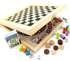 Tout Pour le Jeu Coffret bois 100 jeux de société junior classiques