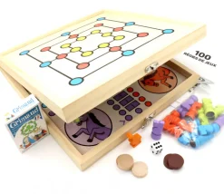Tout Pour le Jeu Coffret bois 100 jeux de société junior classiques