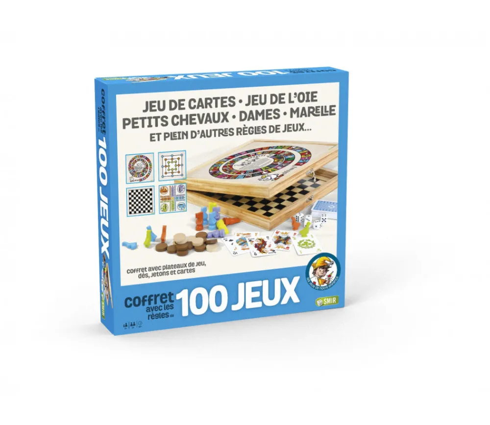 Tout Pour le Jeu Coffret bois 100 jeux de société junior classiques