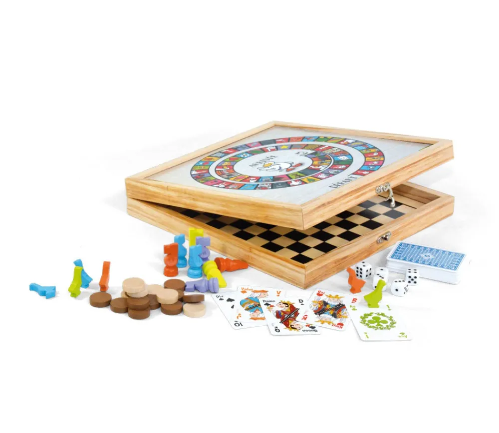 Tout Pour le Jeu Coffret bois 100 jeux de société junior classiques