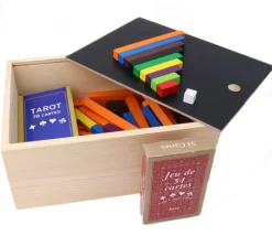 Tout Pour le Jeu Coffret bois 20 x 15 x 8.5 cm couvercle ardoise M2