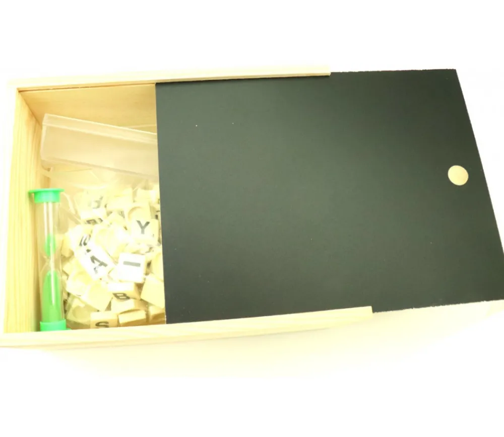 Tout Pour le Jeu Coffret bois 22.5 x 17.5 x 9.5 cm couvercle ardoise M3