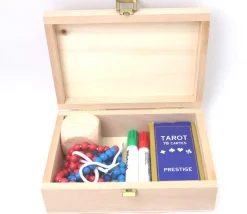 Tout Pour le Jeu Coffret bois 20 x 14 x 7 cm fermoir - Fabrication France