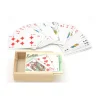 Tout Pour le Jeu Coffret bois belote 10.5 x 7.6 x 3.4 cm avec jeu cartes sans jetons