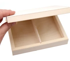 Tout Pour le Jeu Coffret bois cartes (2 compartiments) 155 x 120 x 35 mm