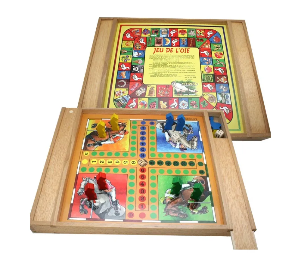 Tout Pour le Jeu Coffret bois Dada oie petits chevaux - jeu tradition français