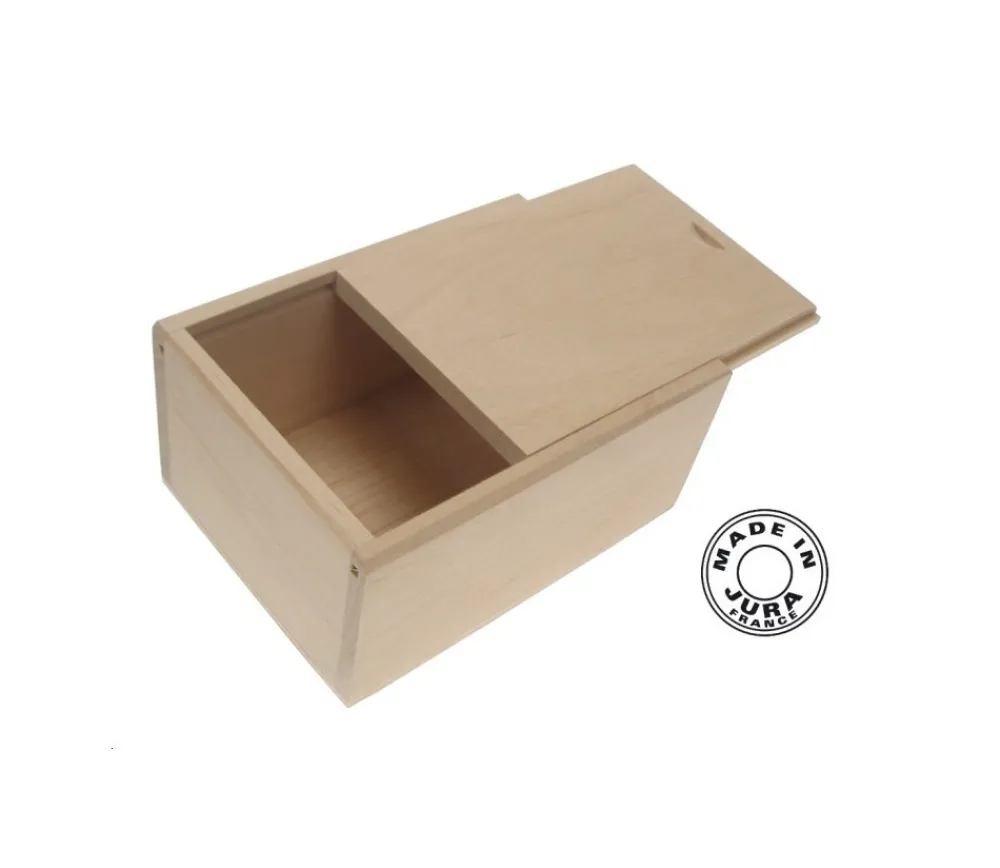 Tout Pour le Jeu Coffret bois naturel format 54 cartes 10.6 x 7.7 x 5 cm - couvercle glissière