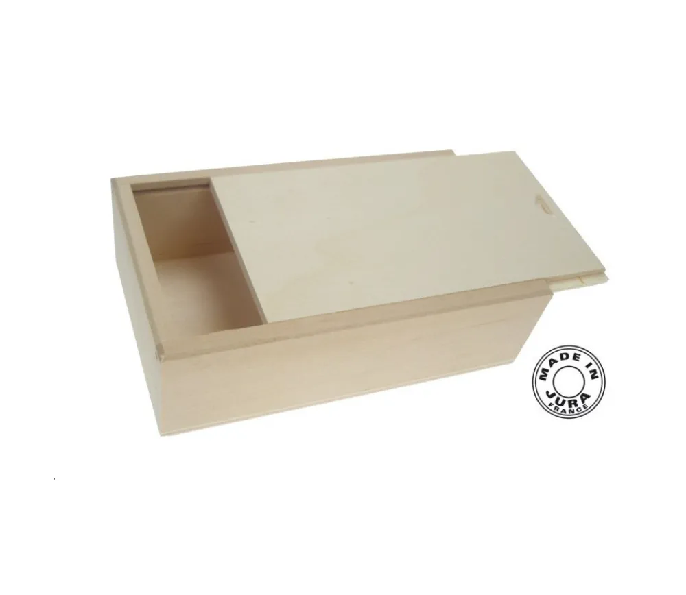 Tout Pour le Jeu Coffret bois naturel 12x6.6x3.3 cm pour cartes tarot, billes, mini jeux. couvercle glissière