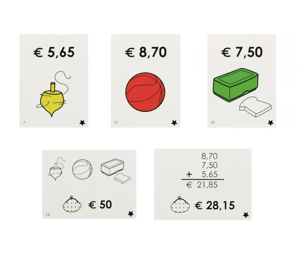 Tout Pour le Jeu Coffret Cartes calcul euros "allons faire les courses" nombres décimaux