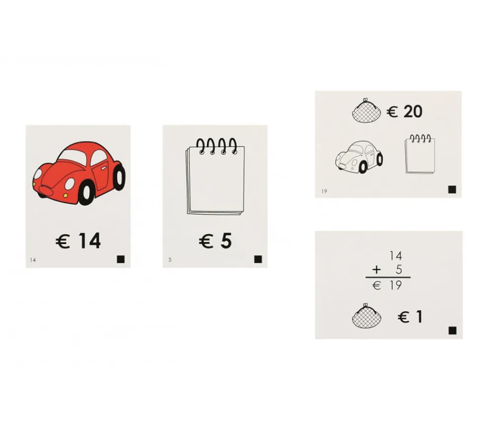 Tout Pour le Jeu Coffret Cartes calcul euros "allons faire les courses" nombres entiers