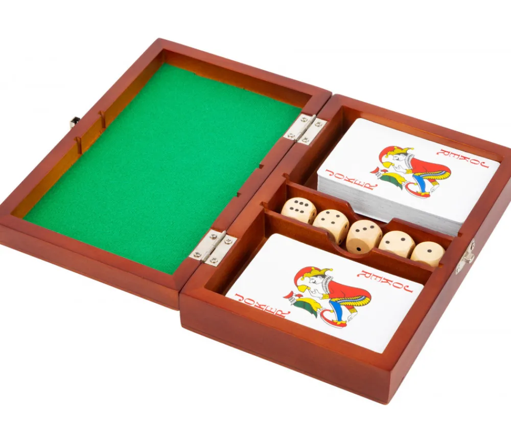 Tout Pour le Jeu Coffret dés et cartes à jouer (mini piste intégrée)