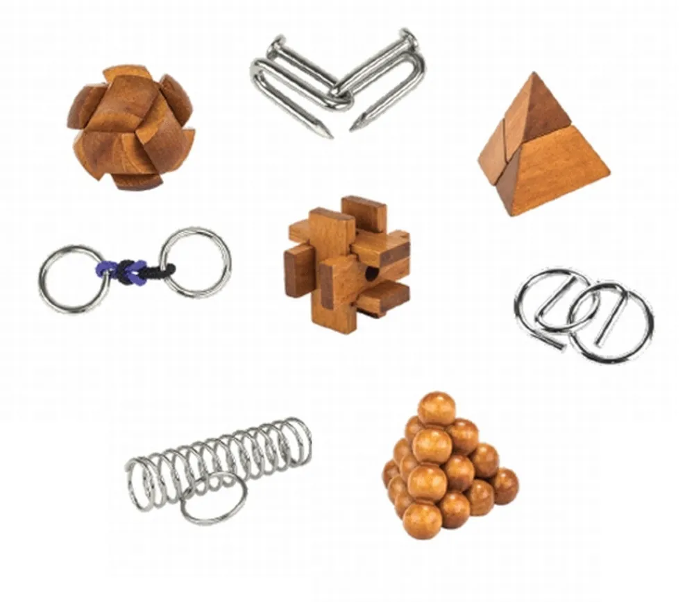 Tout Pour le Jeu Coffret Hommes célèbres - 8 Casse têtes bois et métal