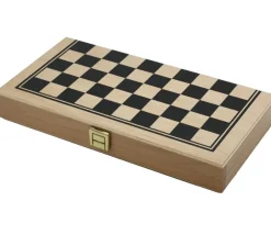 Tout Pour le Jeu Coffret Jeu de dames bois plateau 30 cm pliable + 40 pions - fabrication France