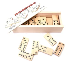 Tout Pour le Jeu Coffret jeu dominos bois standard 6 x 2.8 cm - fabriqué en France