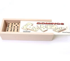 Tout Pour le Jeu Coffret jeu dominos bois standard 6 x 2.8 cm - fabriqué en France