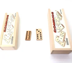 Tout Pour le Jeu Coffret jeu dominos bois standard 6 x 2.8 cm - fabriqué en France