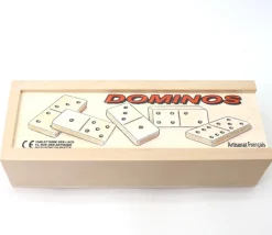 Tout Pour le Jeu Coffret jeu petits dominos bois 5 x 2.5 cm - fabriqué en France