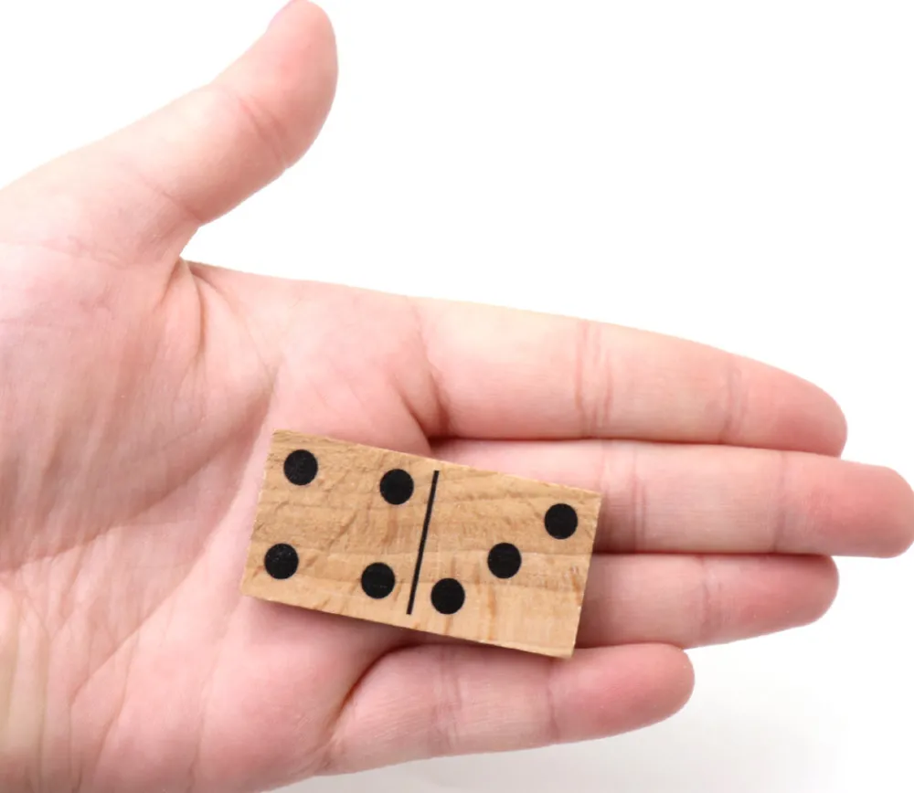 Tout Pour le Jeu Coffret jeu petits dominos bois 5 x 2.5 cm - fabriqué en France