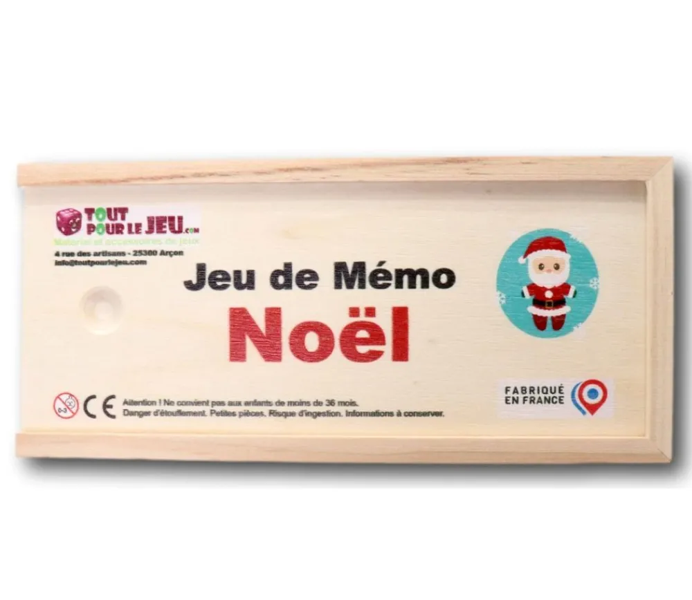 Enfant Tout Pour le Jeu Coffret Mémo de Noël en bois - Fabrication France