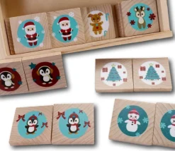 Enfant Tout Pour le Jeu Coffret Mémo de Noël en bois - Fabrication France