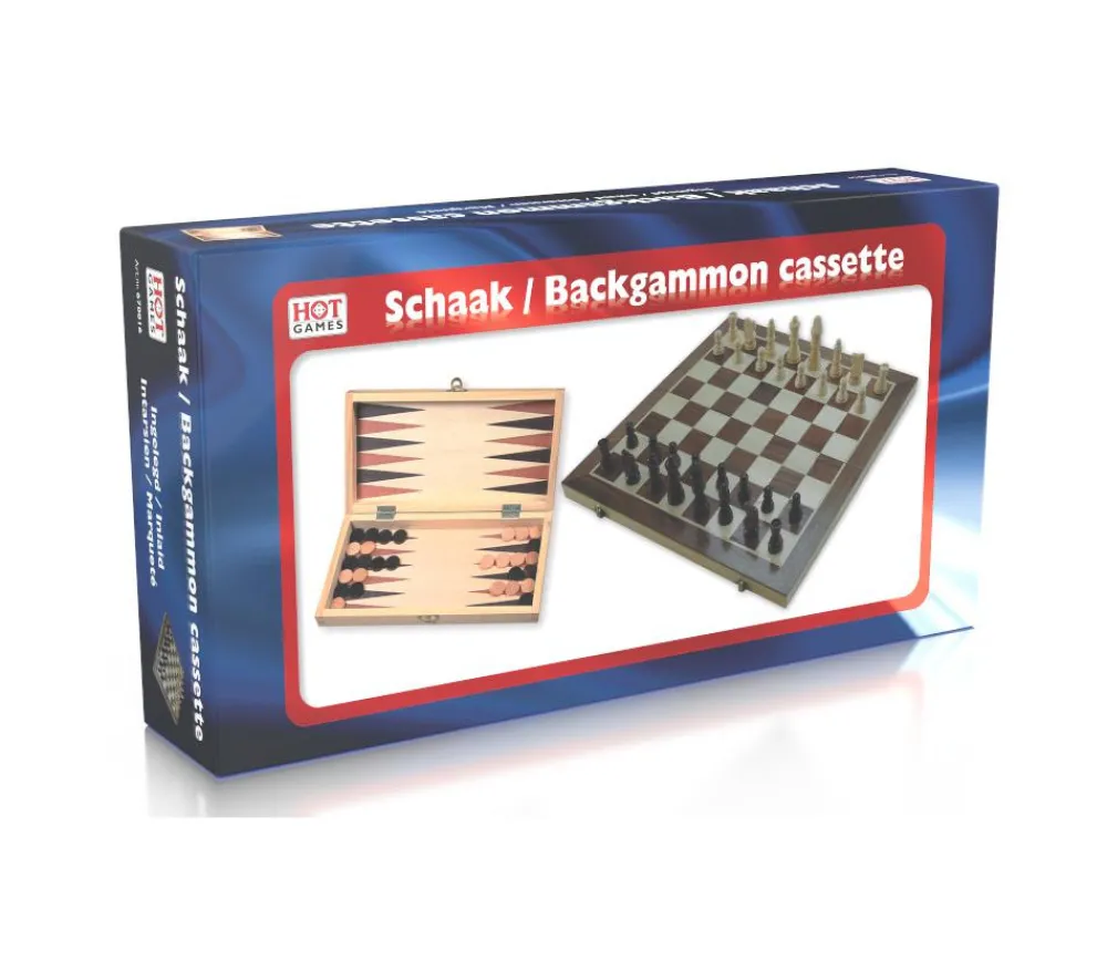 Tout Pour le Jeu Coffret pliant échec / backgammon bois marqueté 29 cm