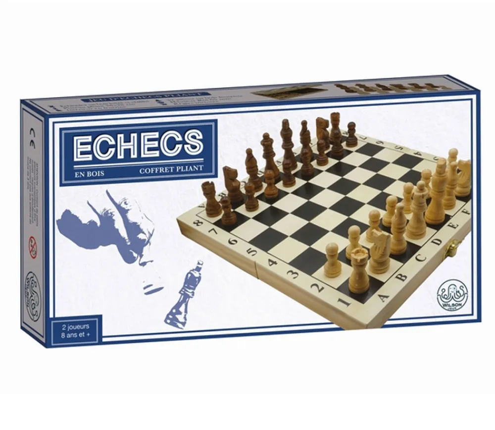 Tout Pour le Jeu Coffret pliant jeu échec 28 cm : plateau+32 pièces