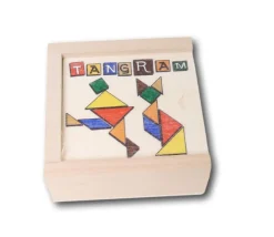 Tout Pour le Jeu Coffret Tangram bois coloré fabrication France