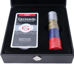 Tout Pour le Jeu Coffret Tarot luxe avec jeu de cartes et jetons façon cuir - Grimaud expert
