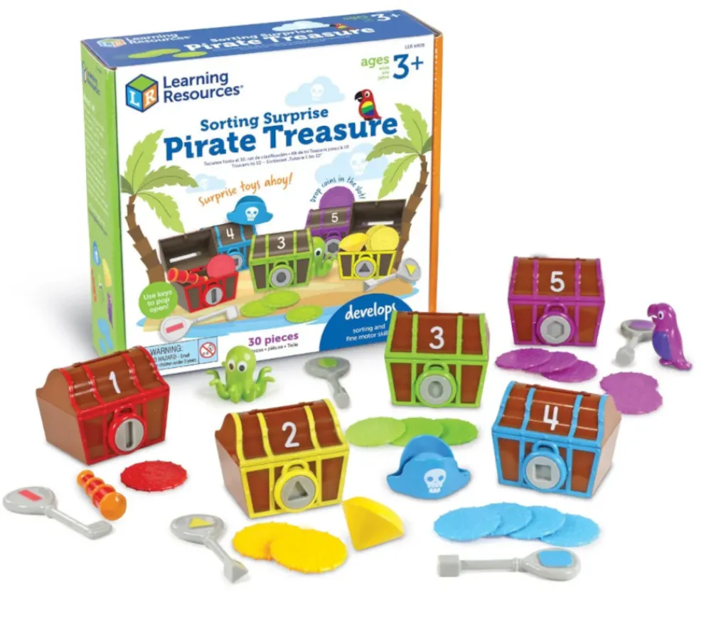 Tout Pour le Jeu Coffret trésor surprise Pirate : tri et motricité mathématiques